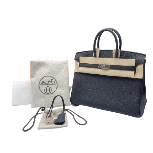 エルメス バーキン 25 ノワール トゴ シルバー金具 W刻印