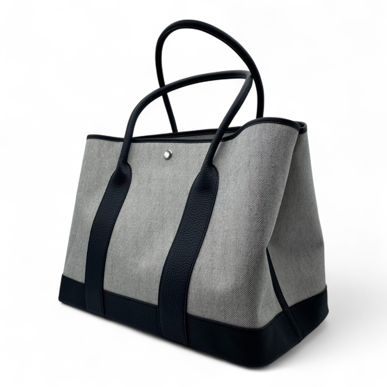 【超美品】エルメス ガーデンパーティPM トワルアッシュ グレー □G刻印 HERMES エルメス ガーデンパーティPM トワルアッシュ/レザー