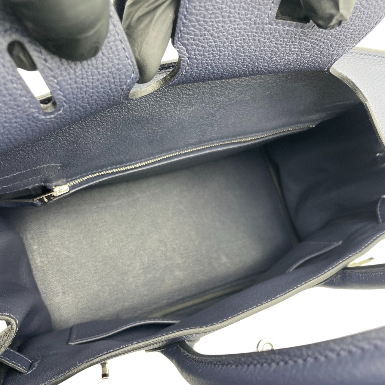 エルメス バーキン 30 ブルーニュイ トゴ シルバー金具 C刻印