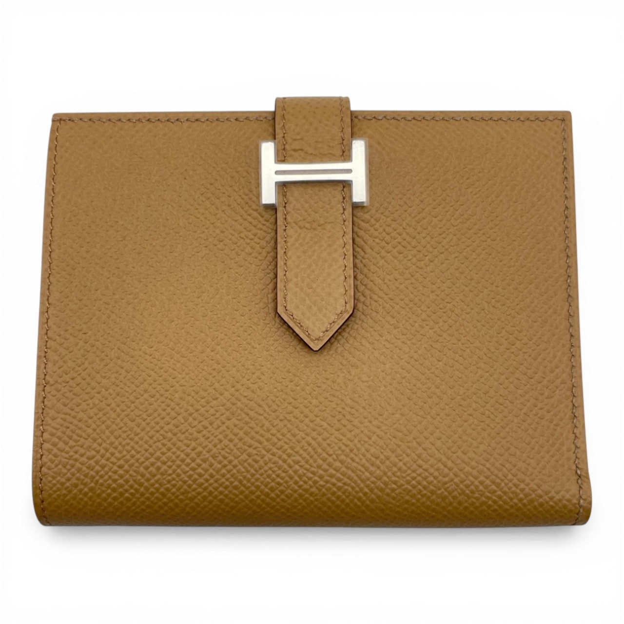 エルメス べアンコンパクト ヴェルソ ブラウン系 エプソン シルバー金具 Ｕ刻印