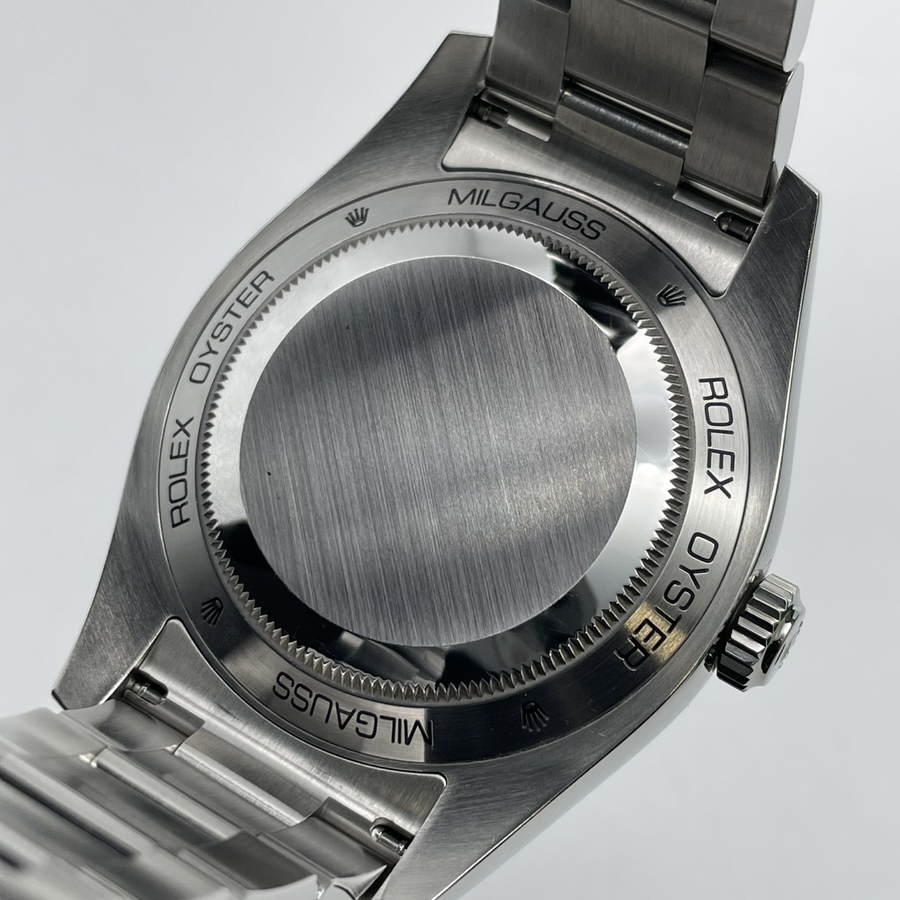 ロレックス ミルガウス 116400GV Zブルー オイスターブレス 40mm