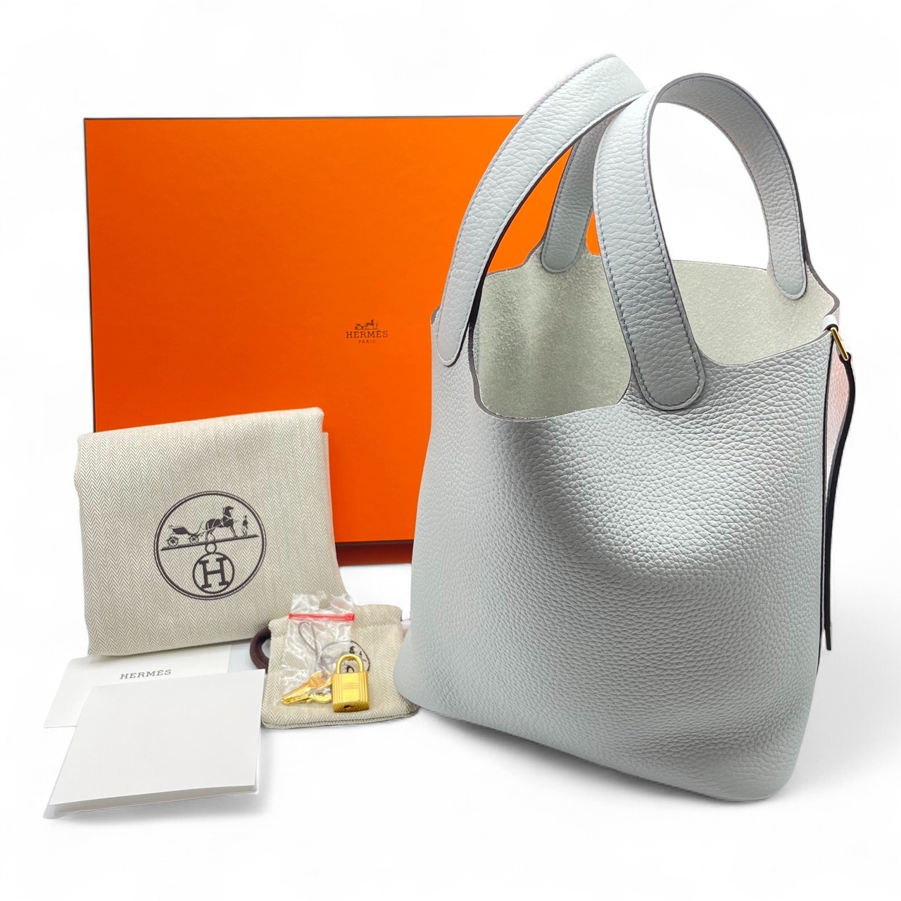 エルメス ピコタンロック MM ブルーペール トリヨンクレマンス