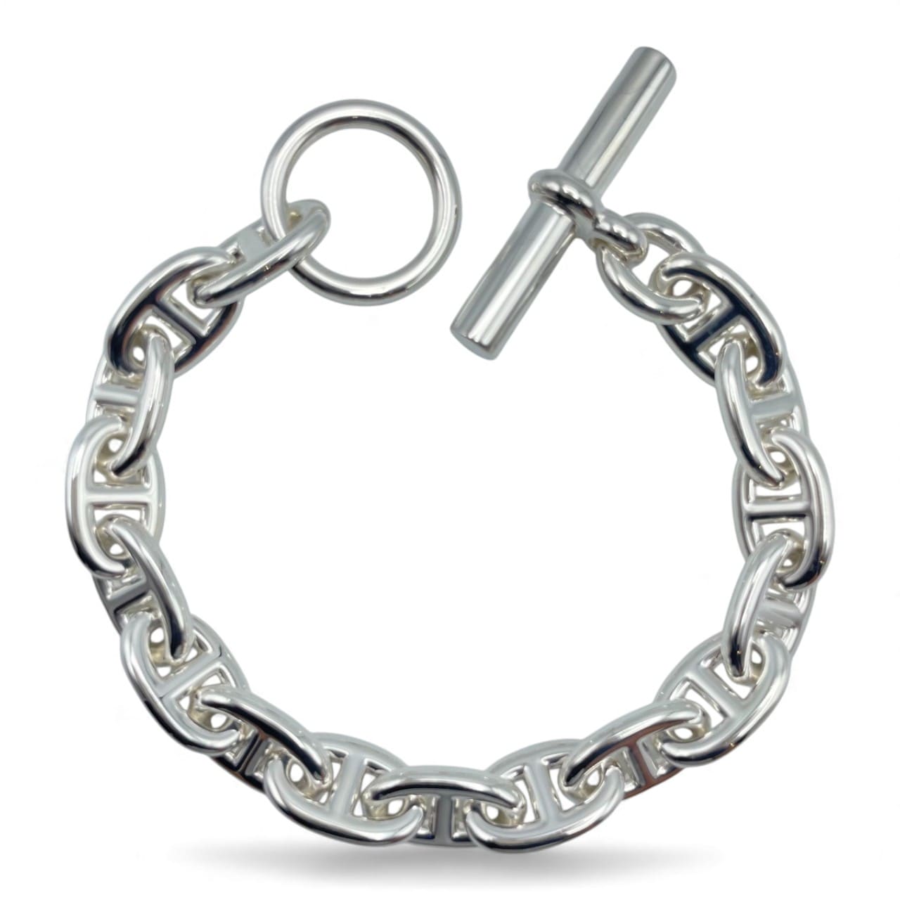 エルメス シェーヌ・ダンクル ブレスレット MM シルバー925 16コマ