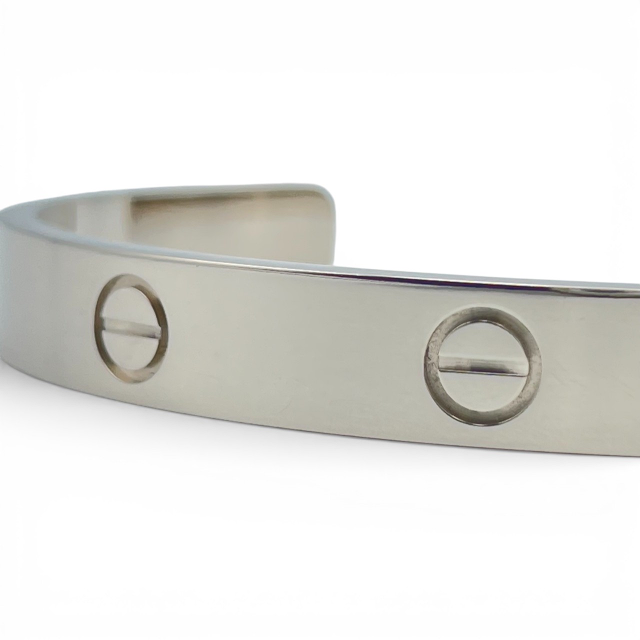 カルティエ ラブオープン バングル 19 ホワイトゴールド