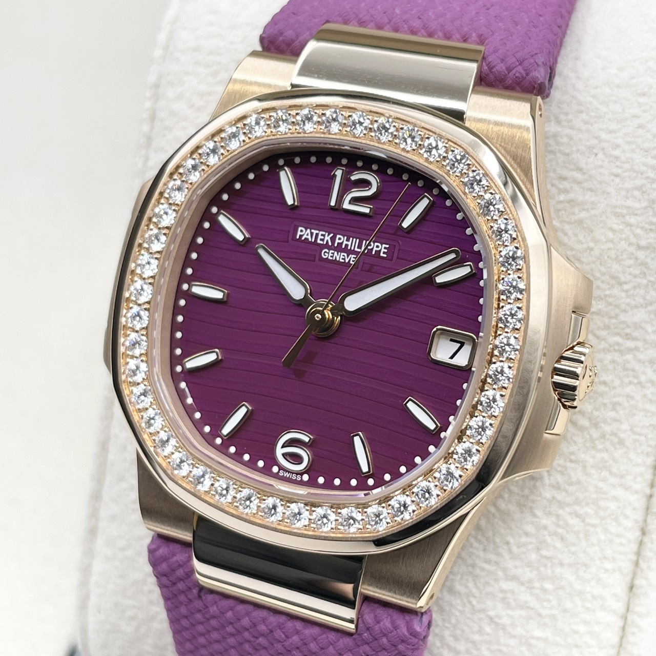 パテックフィリップ ノーチラス 7010R-013 パープル ローズゴールド 32mm