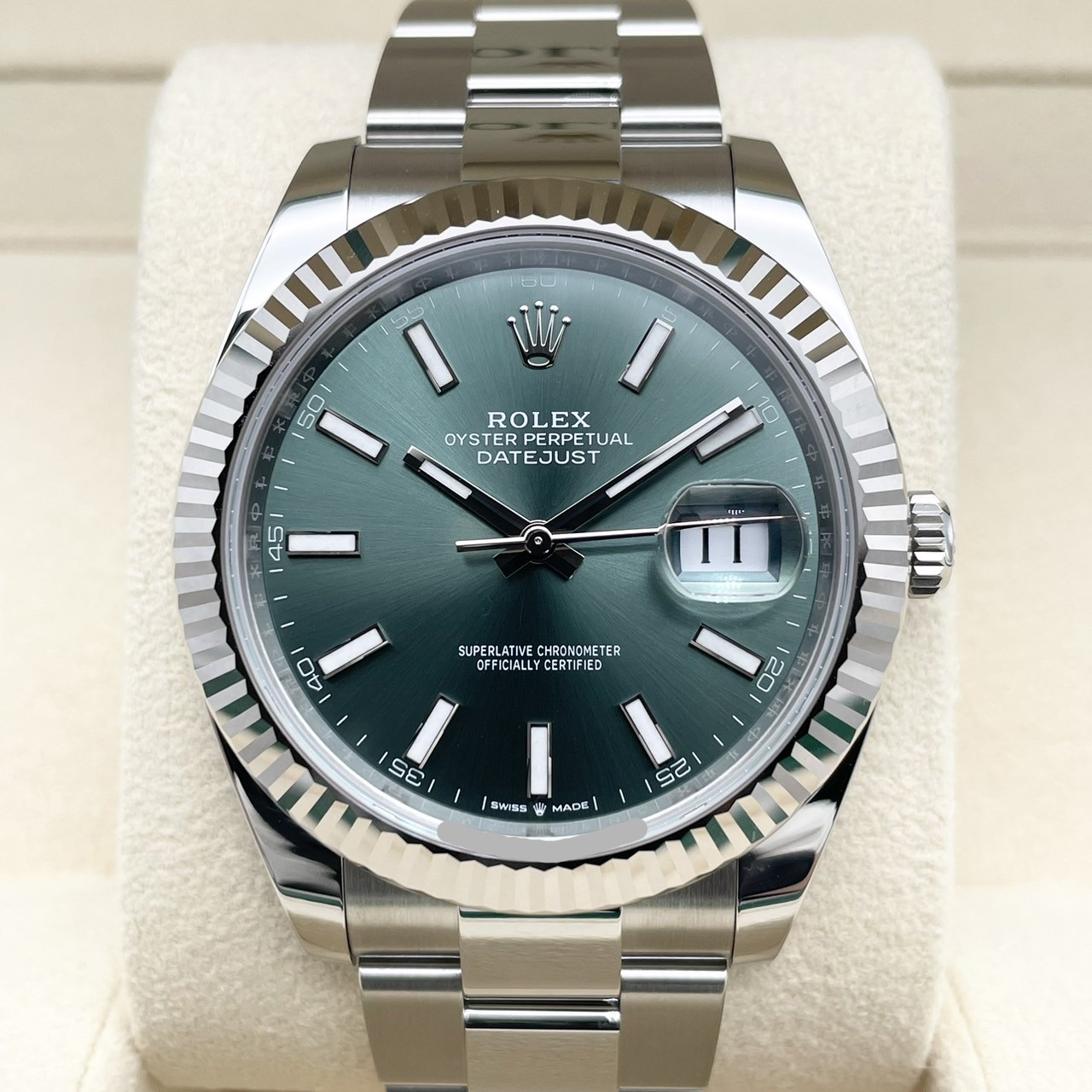 ロレックス デイトジャスト 126334 ミントグリーン オイスターブレス