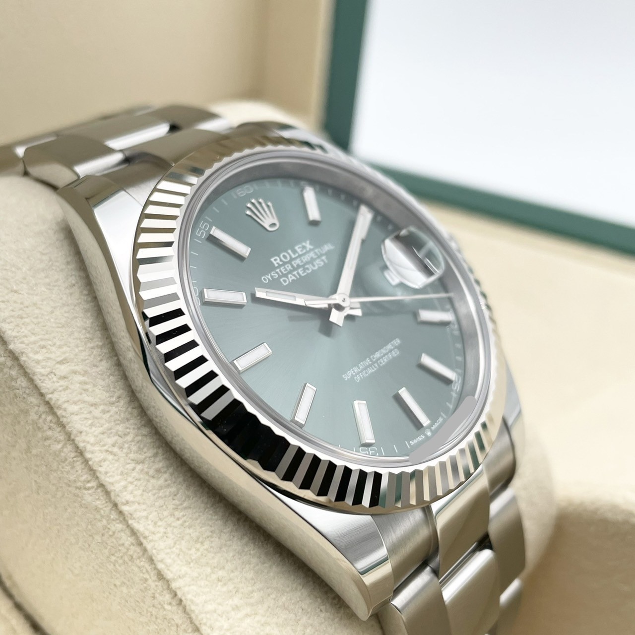 ロレックス デイトジャスト 126334 ミントグリーン オイスターブレス