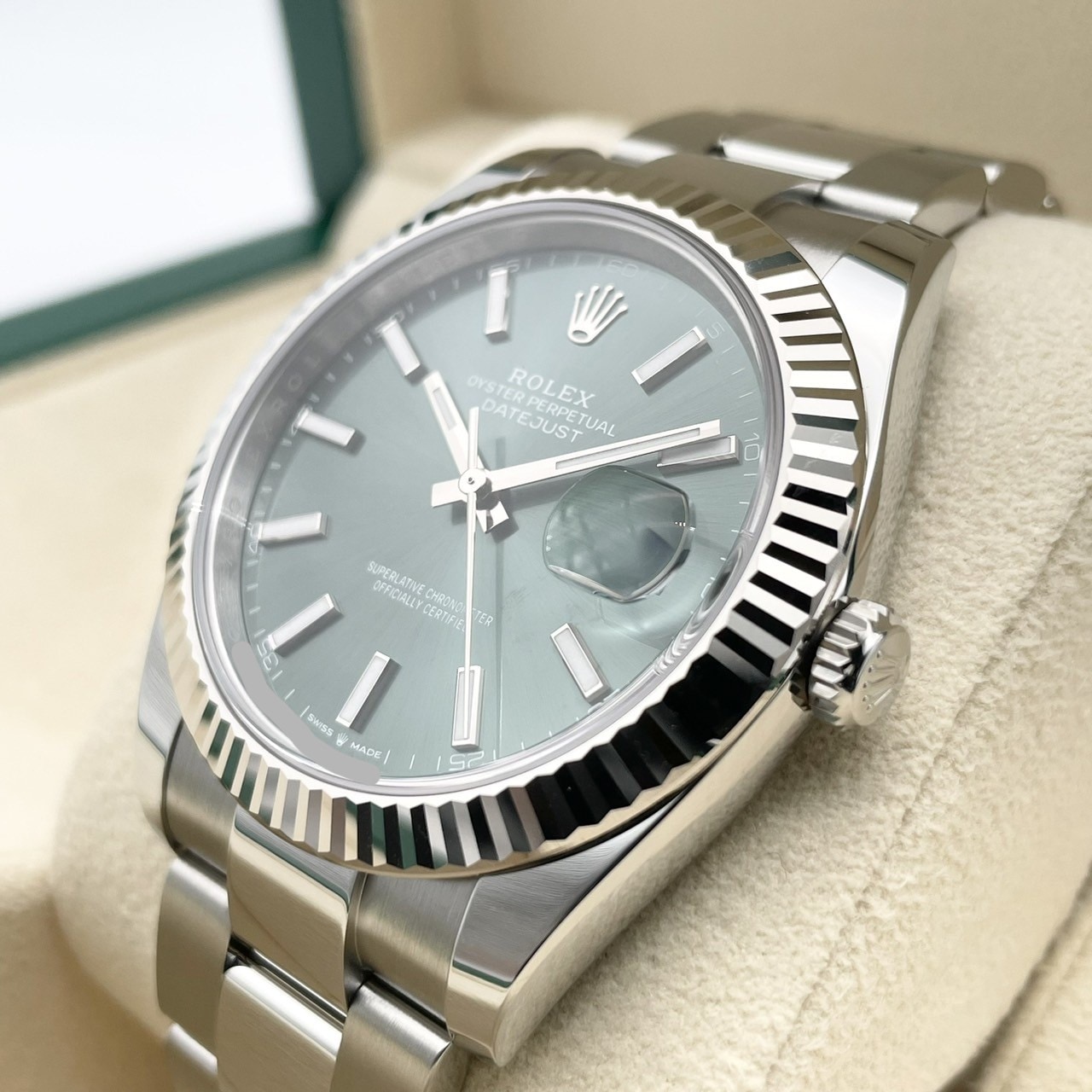 ロレックス デイトジャスト 126334 ミントグリーン オイスターブレス