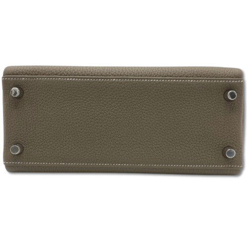 エルメス ケリー 25 エトゥープ トゴ シルバー金具 W刻印