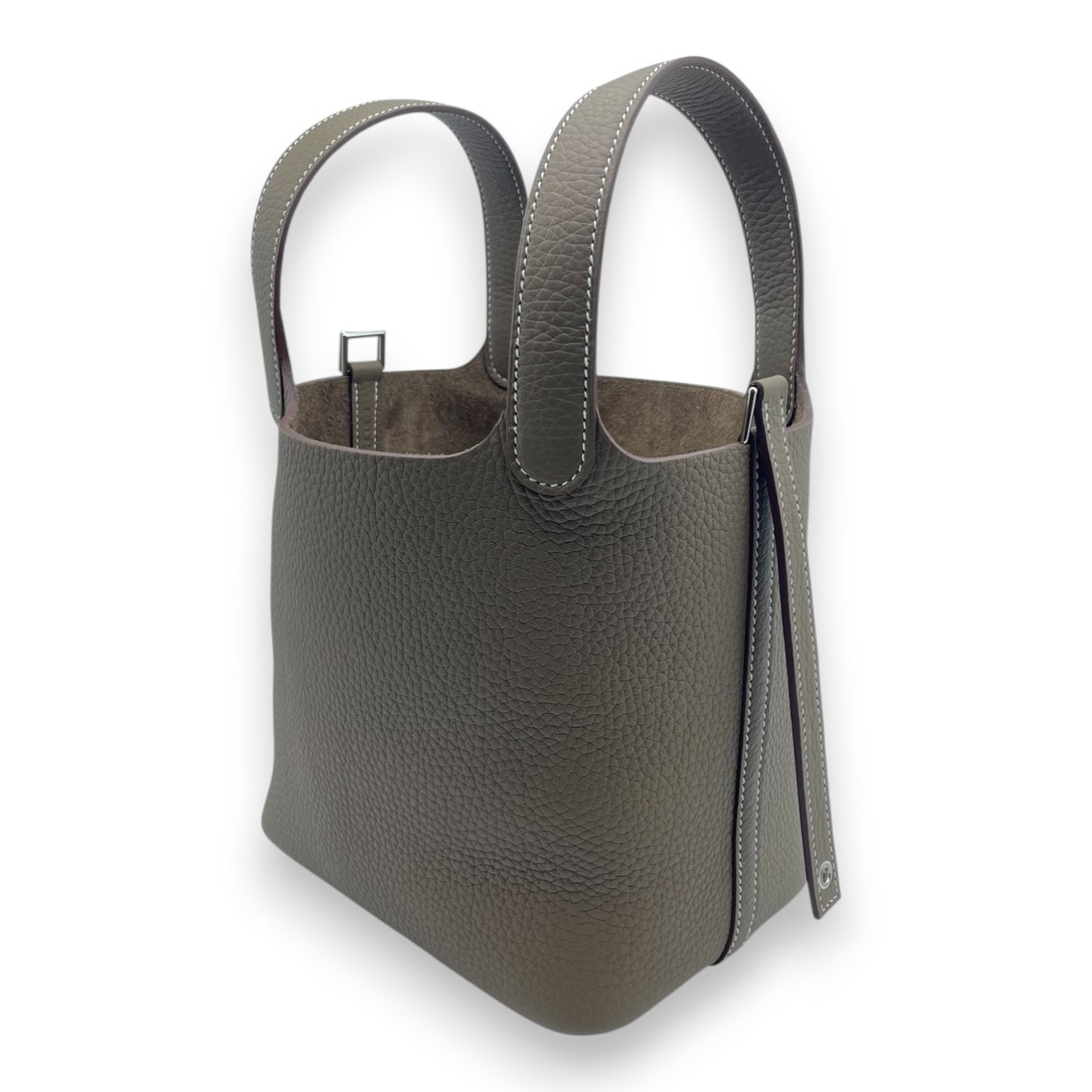 エルメス ピコタンロック PM エトゥープ トリヨンクレマンス シルバー金具 K刻印