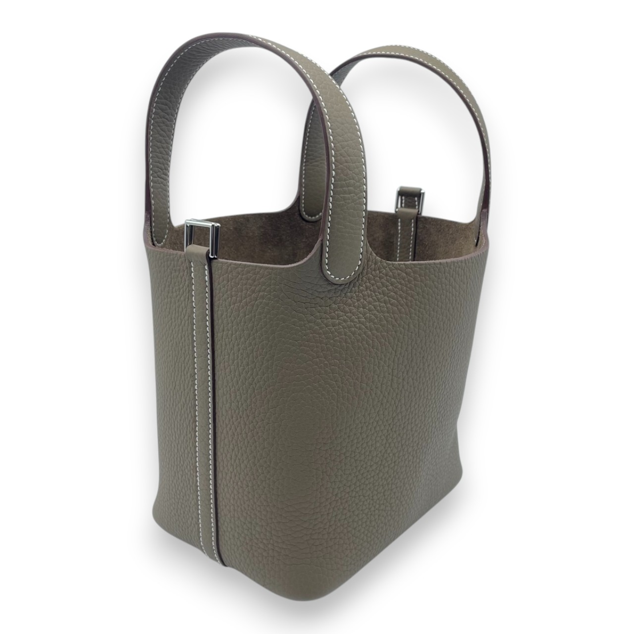 エルメス ピコタンロック PM エトゥープ トリヨンクレマンス シルバー金具 K刻印