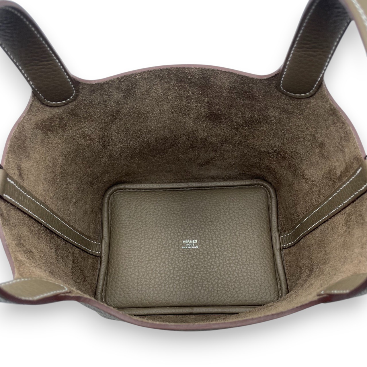 エルメス ピコタンロック PM エトゥープ トリヨンクレマンス シルバー金具 K刻印