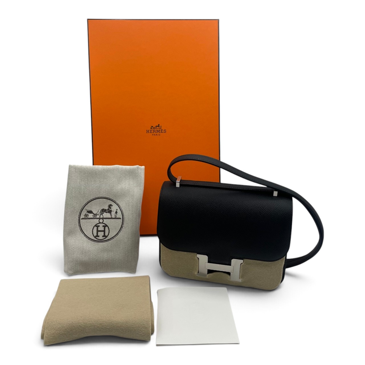 HERMES エルメス ゴルチェ期 Hボタン スカート 34 エルメス コンスタンス ミニ 18 ノワール エプソン シルバー金具 G刻印