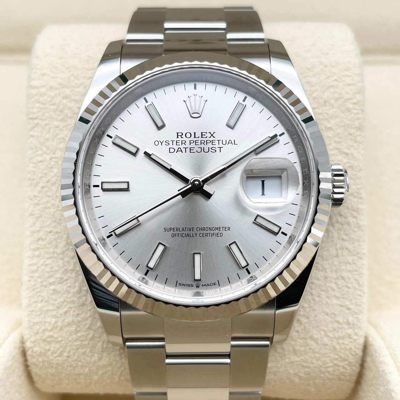 ロレックス デイトジャスト 126234 シルバー オイスターブレス 36mm