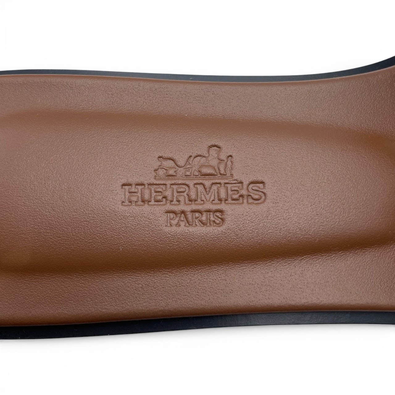 エルメス オラン サンダル 36 ノワール/ゴールド 23/23.5cm - ブランド