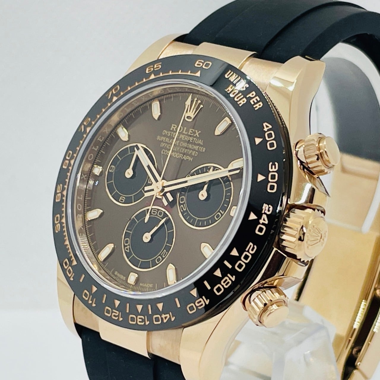 ロレックス デイトナ 116515LN ブラックラバーベルト チョコレート