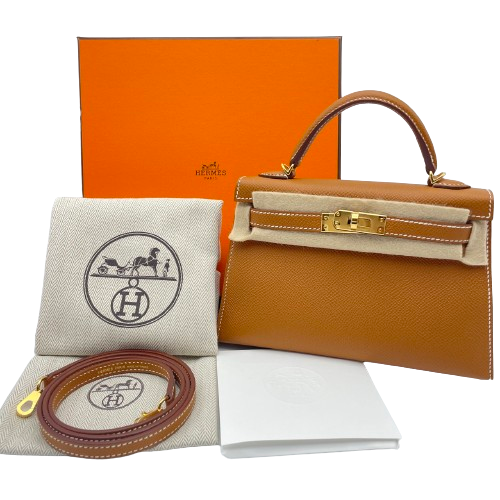 現金特価】エルメス ミニケリー 20 ゴールド エプソン ゴールド金具 W