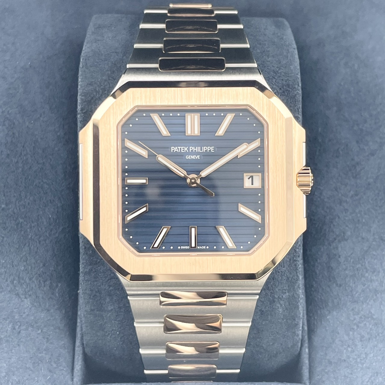 パテックフィリップ キュビタス 5821/1AR-001 ブルー・ソレイユ 	SS/RG 45mm