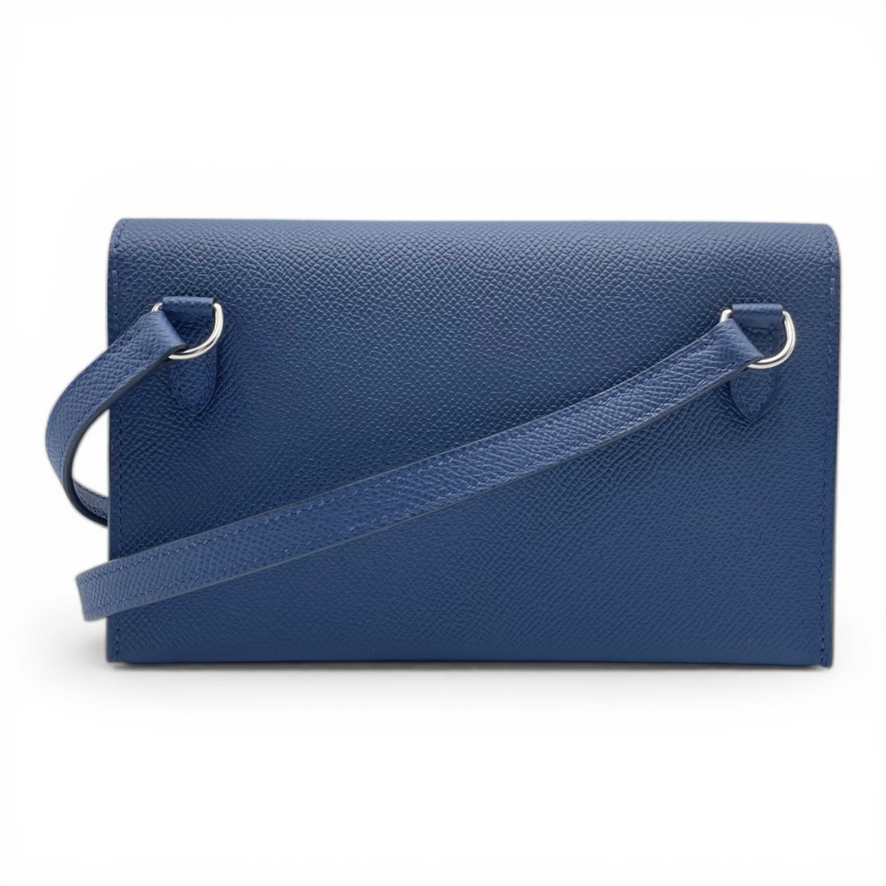 エルメス ナップトゥーゴー 18 ブルーネイビー エプソン シルバー金具 W刻印