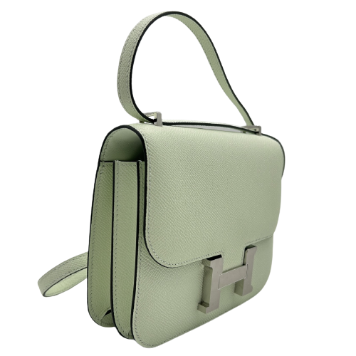 エルメス コンスタンス3 ミニ18 ミラー付き ヴェールフィズ ヴォーエプソン シルバー金具 U刻印