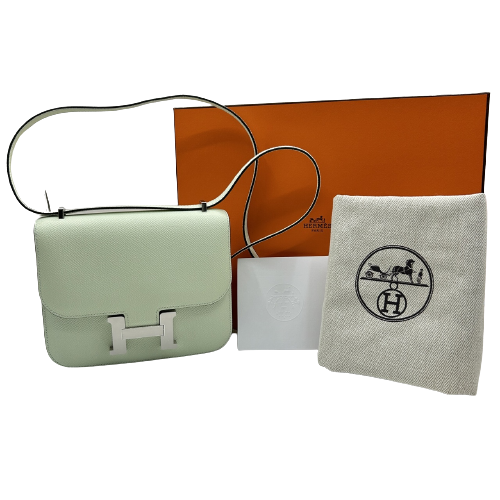 エルメス コンスタンス3 ミニ18 ミラー付き ヴェールフィズ ヴォーエプソン シルバー金具 U刻印