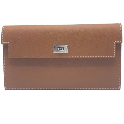 エルメス ケリーポケットロング ゴールド ヴォーマダム シルバー金具 B刻印