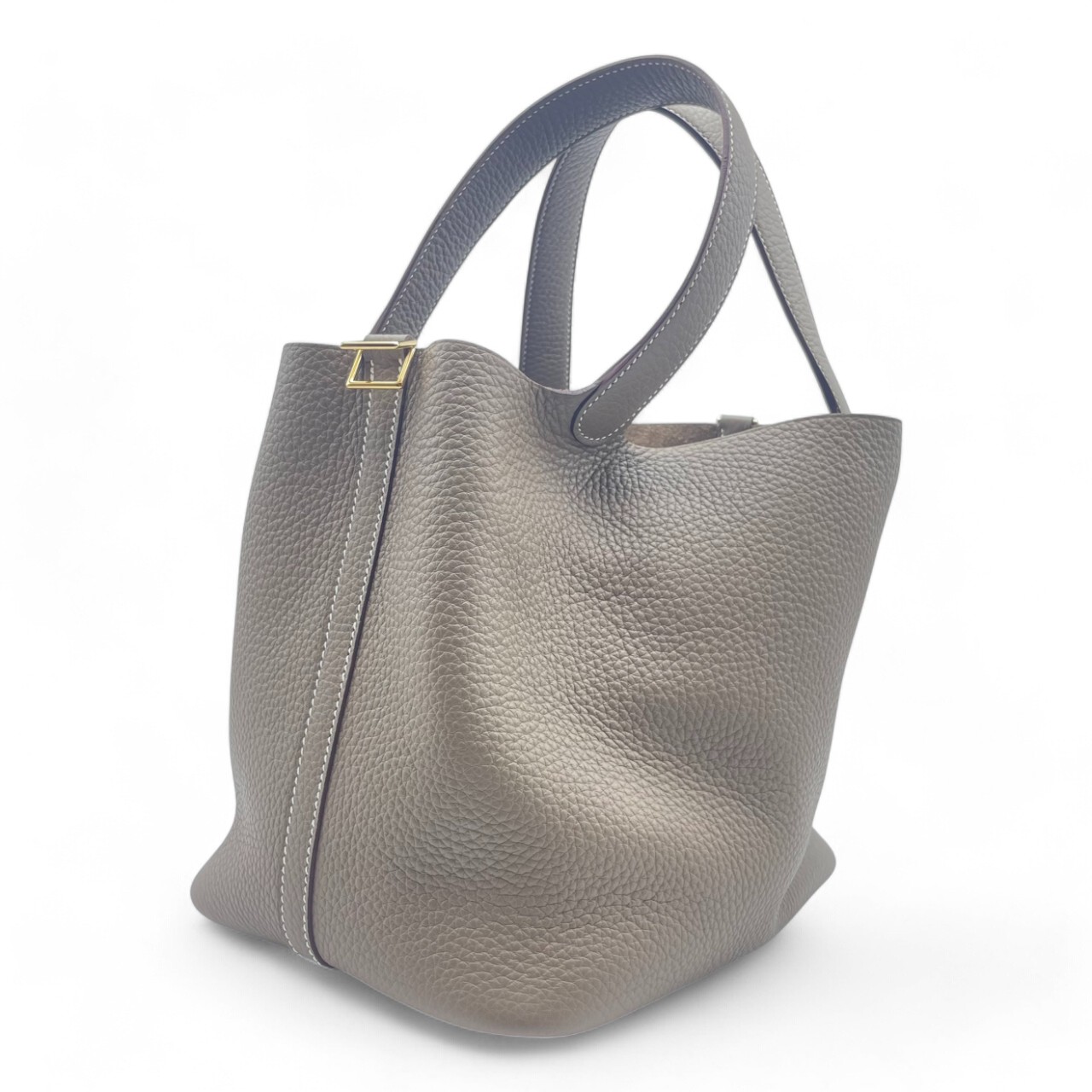 エルメス ピコタンロック MM エトゥープ トリヨンクレマンス ゴールド金具 W刻印