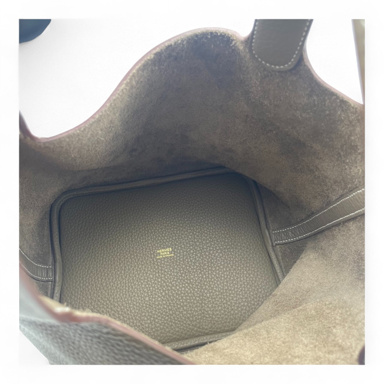 エルメス ピコタンロック MM エトゥープ トリヨンクレマンス ゴールド金具 W刻印