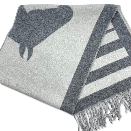 エルメス マフラー ラブストーリー 30x140 グリ・クレール