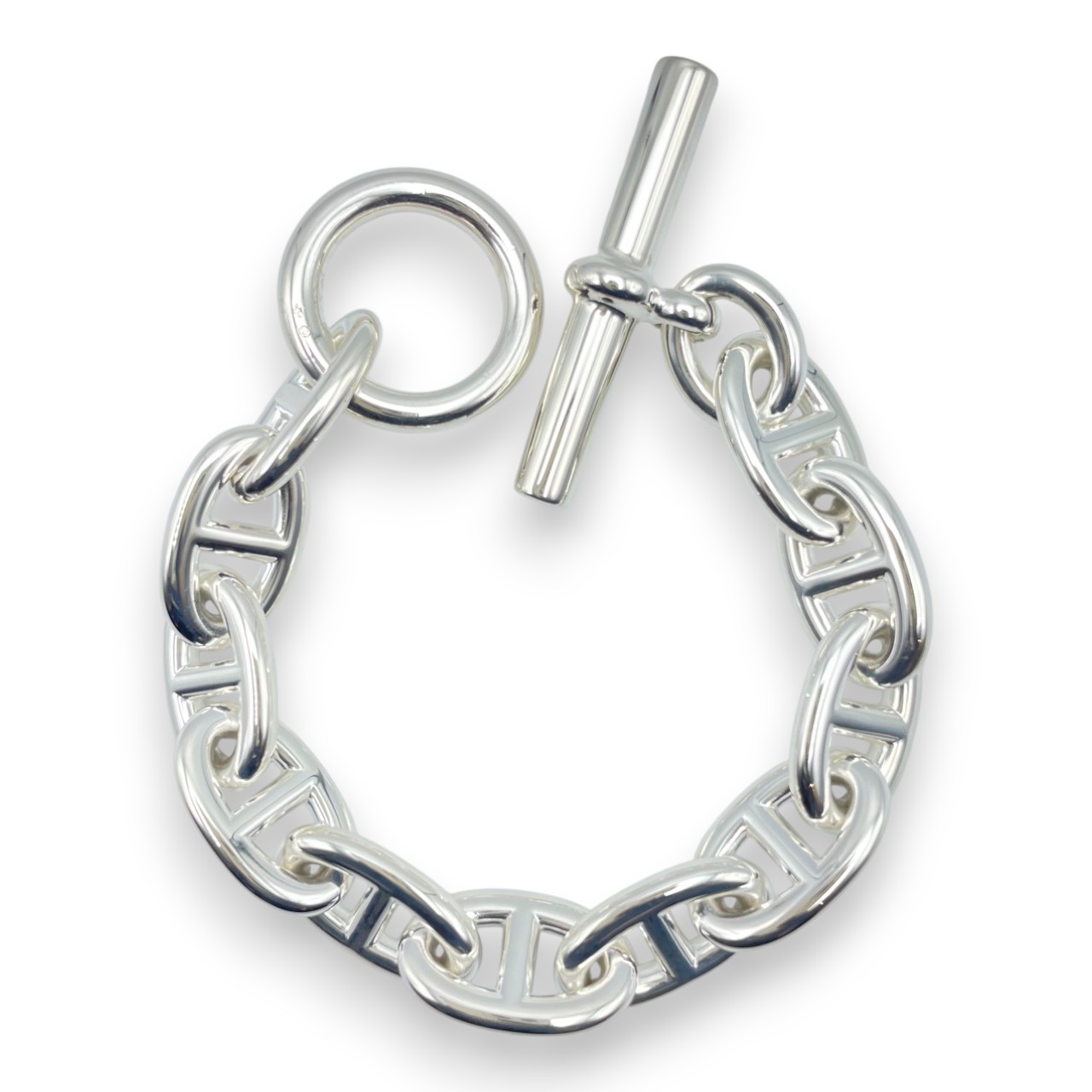 エルメス シェーヌ・ダンクル ブレスレット TGM シルバー925 11コマ