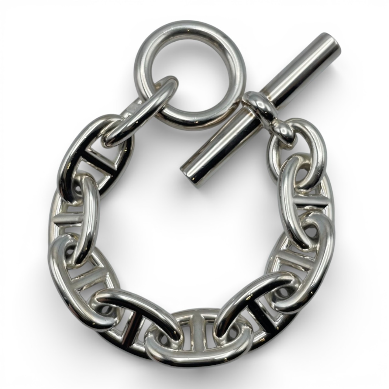 エルメス シェーヌ・ダンクル ブレスレット TGM シルバー925 9コマ