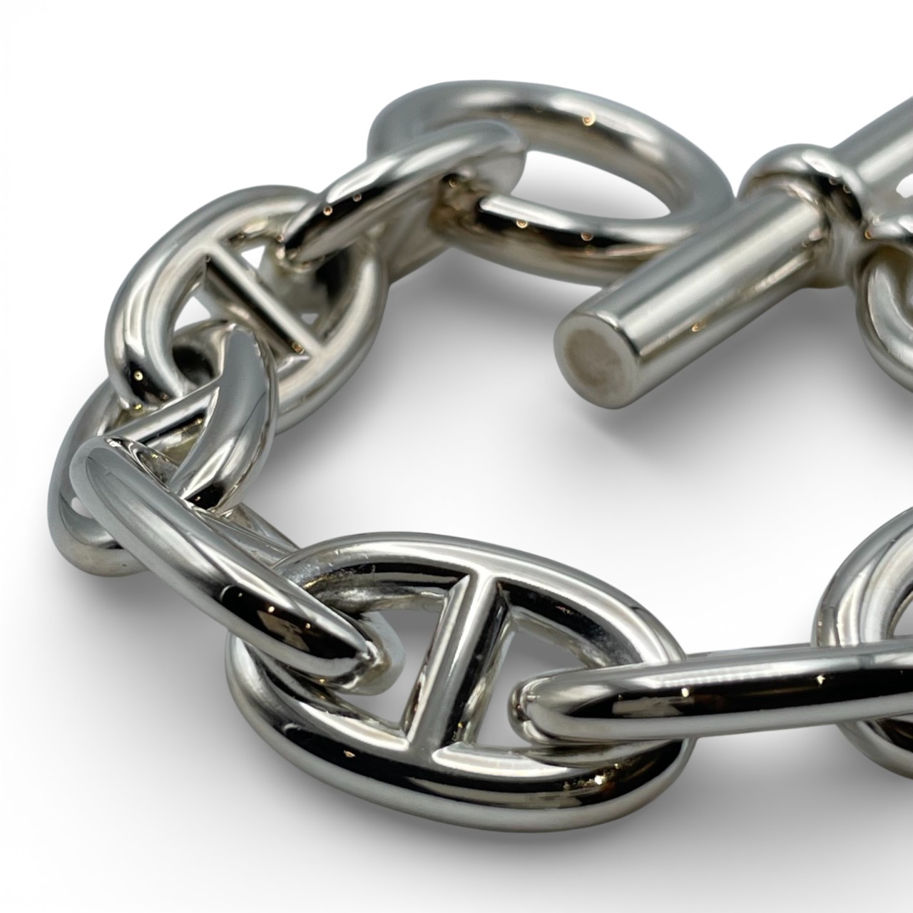 エルメス シェーヌ・ダンクル ブレスレット TGM シルバー925 9コマ