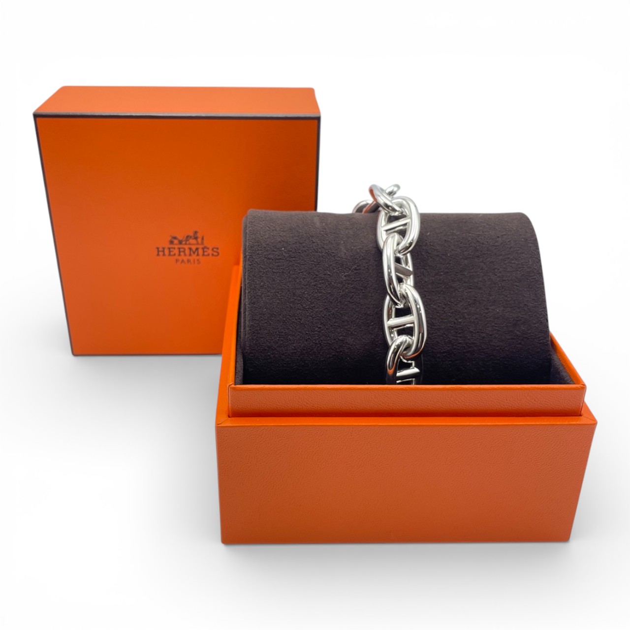 エルメス シェーヌ・ダンクル ブレスレット TGM シルバー925 9コマ