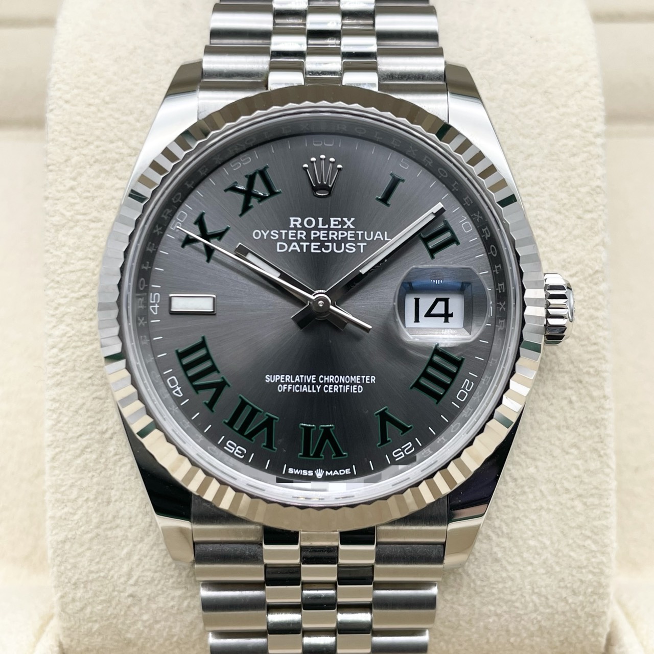 ロレックス デイトジャスト 126234 スレートローマン ジュビリーブレス 36mm