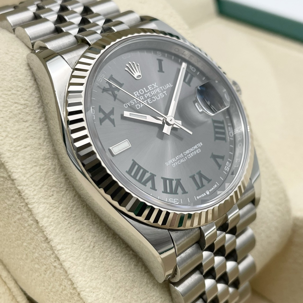 ロレックス デイトジャスト 126234 スレートローマン ジュビリーブレス 36mm