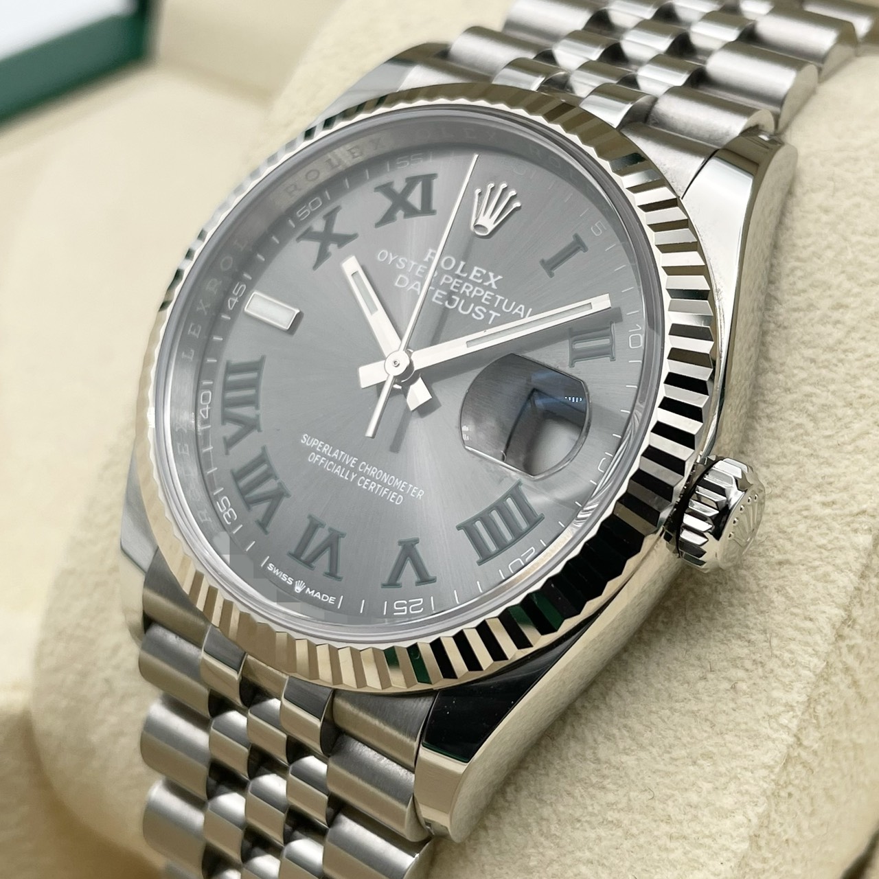 ロレックス デイトジャスト 126234 スレートローマン ジュビリーブレス 36mm