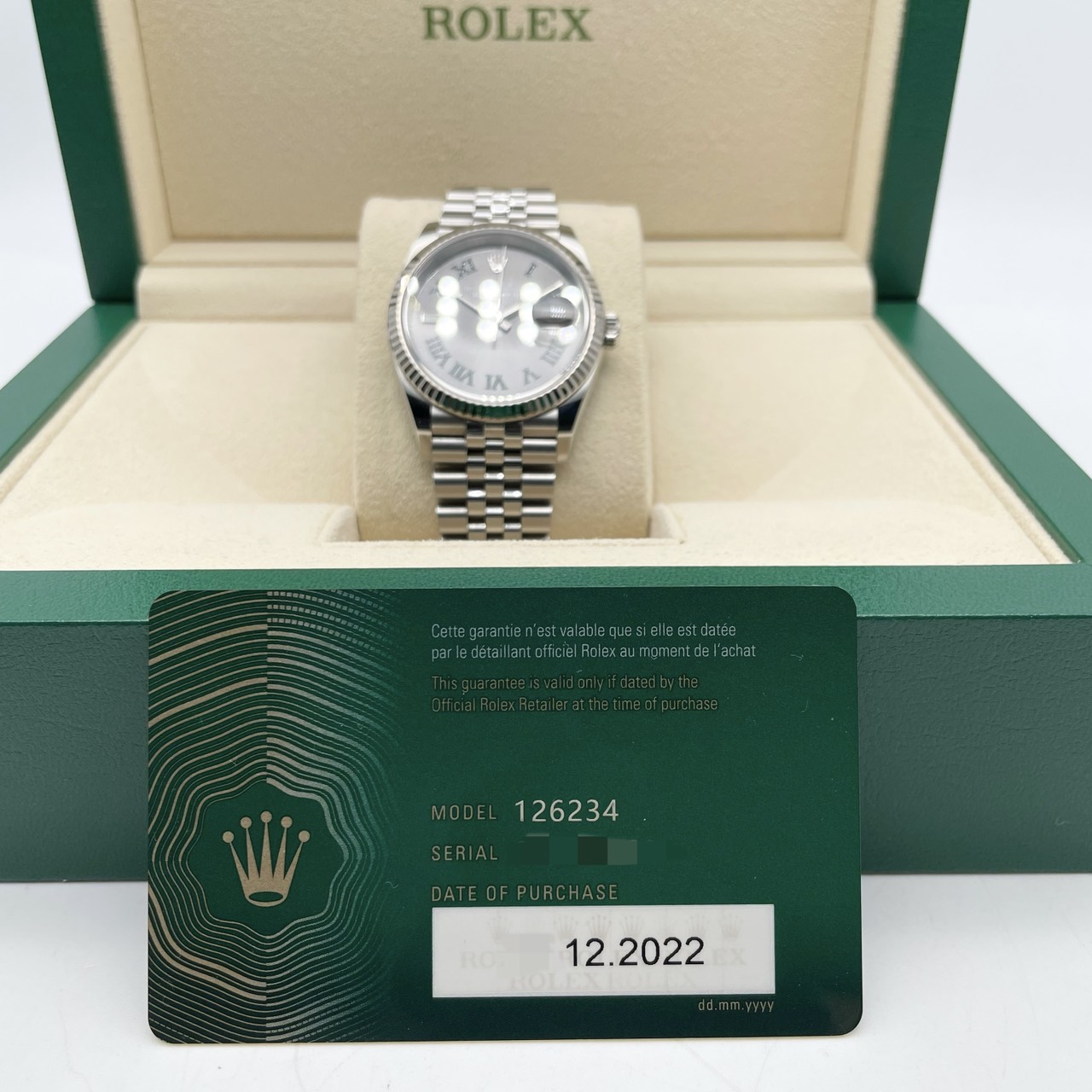 ロレックス デイトジャスト 126234 スレートローマン ジュビリーブレス 36mm