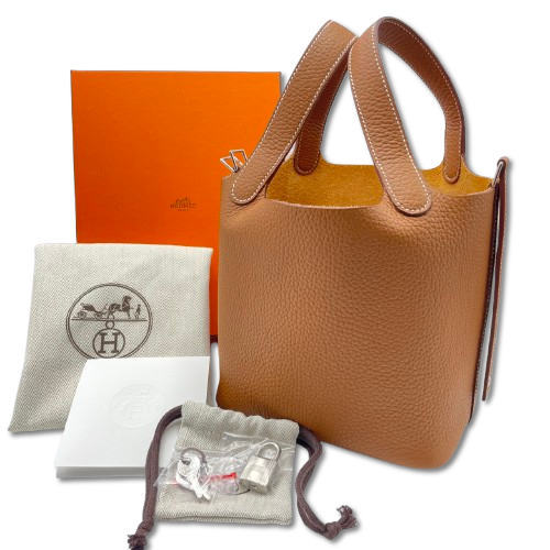 エルメス ピコタンロック PM ゴールド トリヨンクレマンス シルバー金具　B刻印