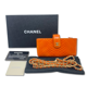 シャネル ミニウォレット オレンジ パイソン ゴールド金具