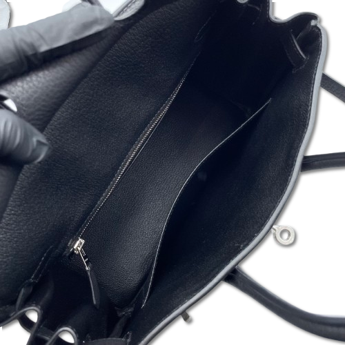 エルメス バーキン 25 ノワール トゴ マットシルバー金具 K刻印