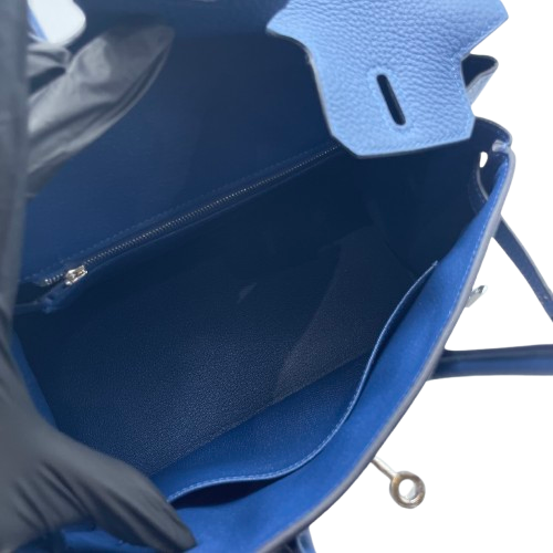 【2025年SS新色】エルメス バーキン 25 ブルータイ トゴ シルバー金具 K刻印