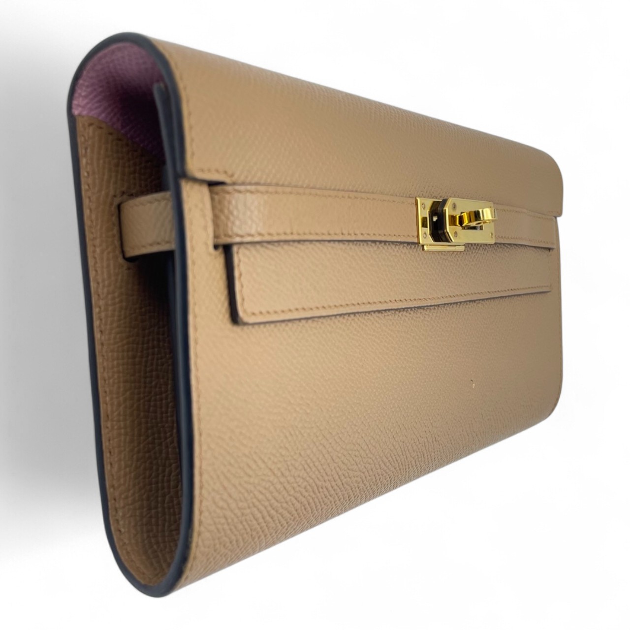 エルメス ケリートゥーゴー ヴェルソ チャイ/モーブシルベストル エプソン ゴールド金具 U刻印