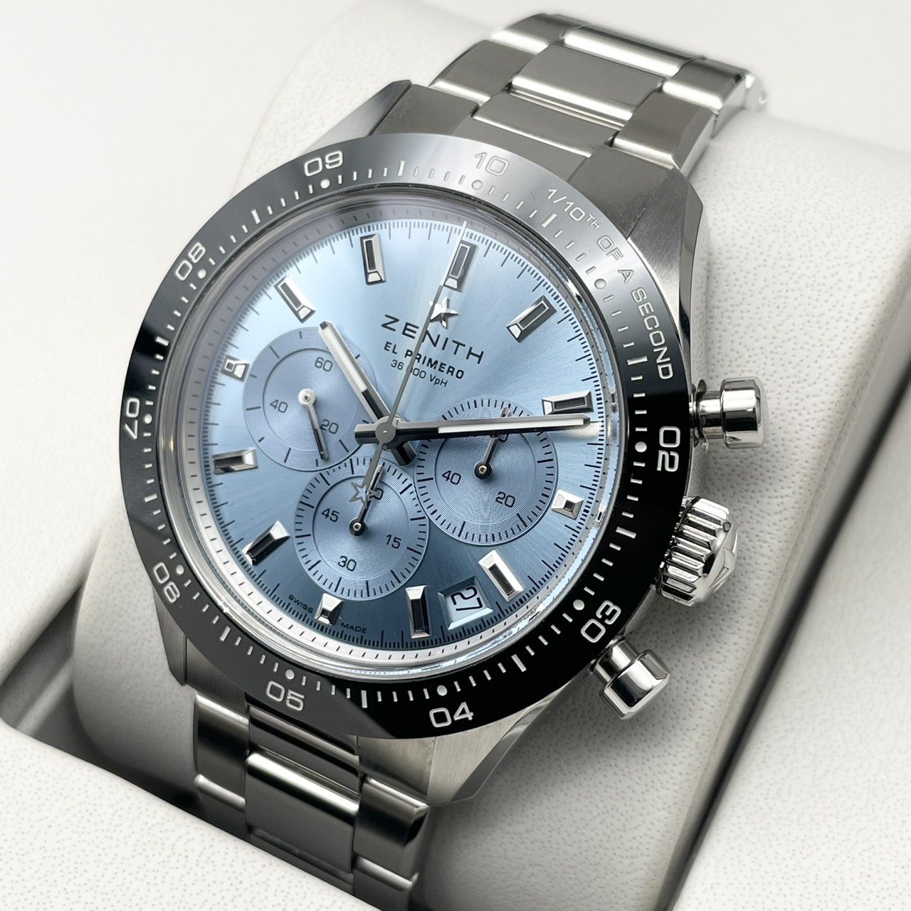 【定価148.5万円！】ゼニス クロノマスター スポーツ 03.3105.3600/52.M3100 ヨシダ スペシャル エディション アイスブルー 41mm