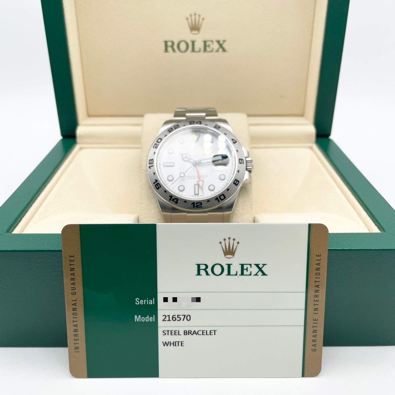 ロレックス エクスプローラーII 216570 ホワイト ステンレススチール 42mm
