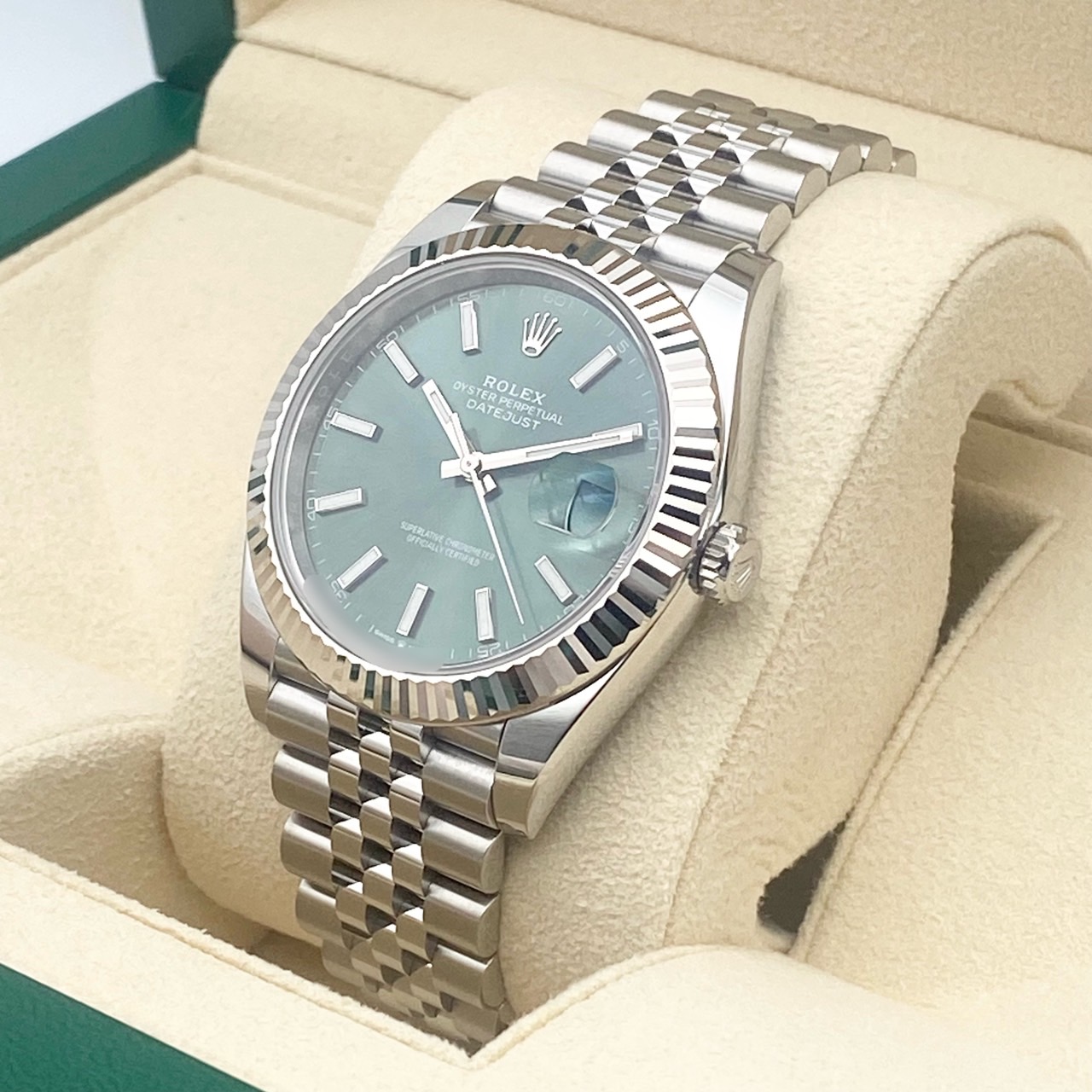 ロレックス デイトジャスト 126334 ミントグリーン ジュビリーブレス