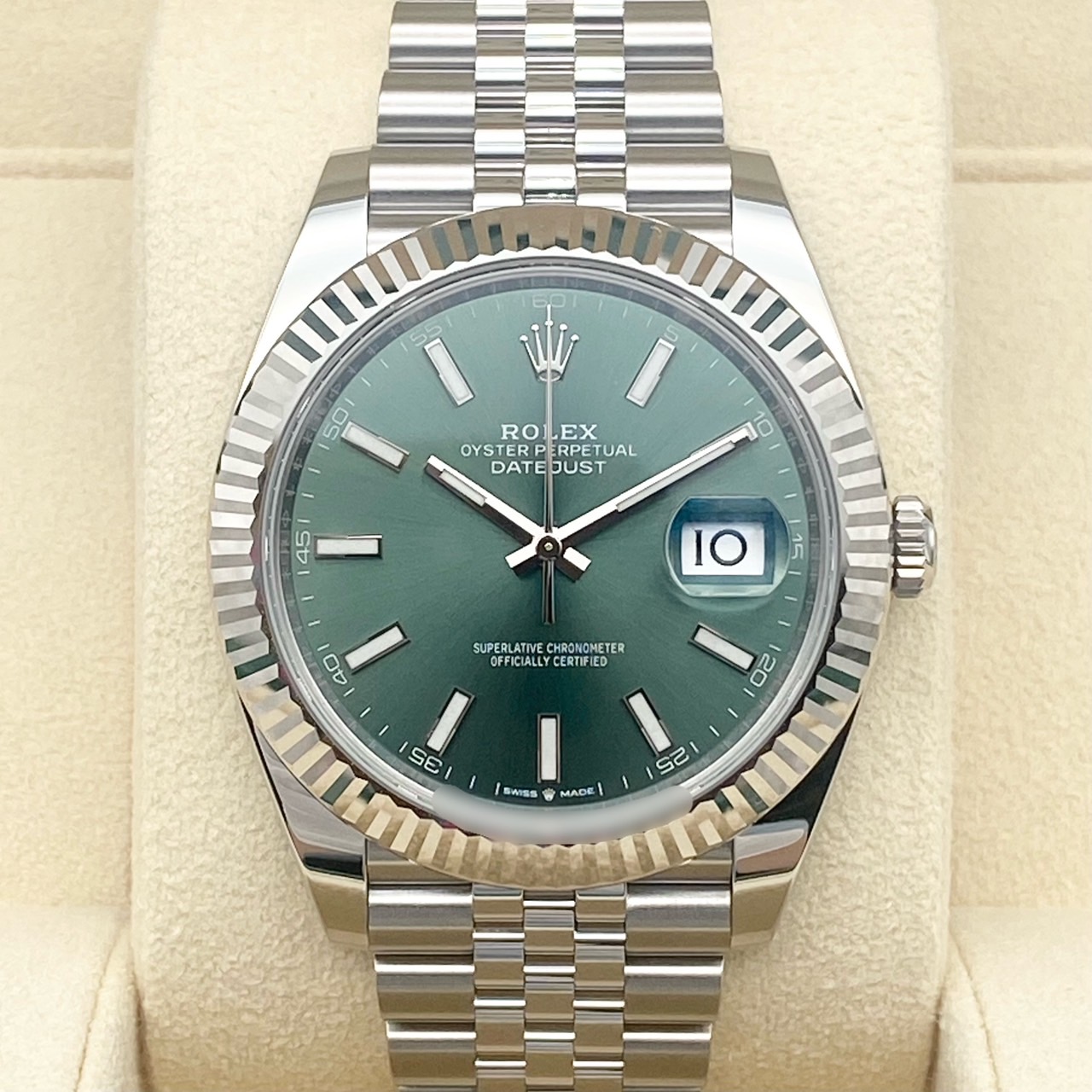 ロレックス デイトジャスト 126334 ミントグリーン ジュビリーブレス