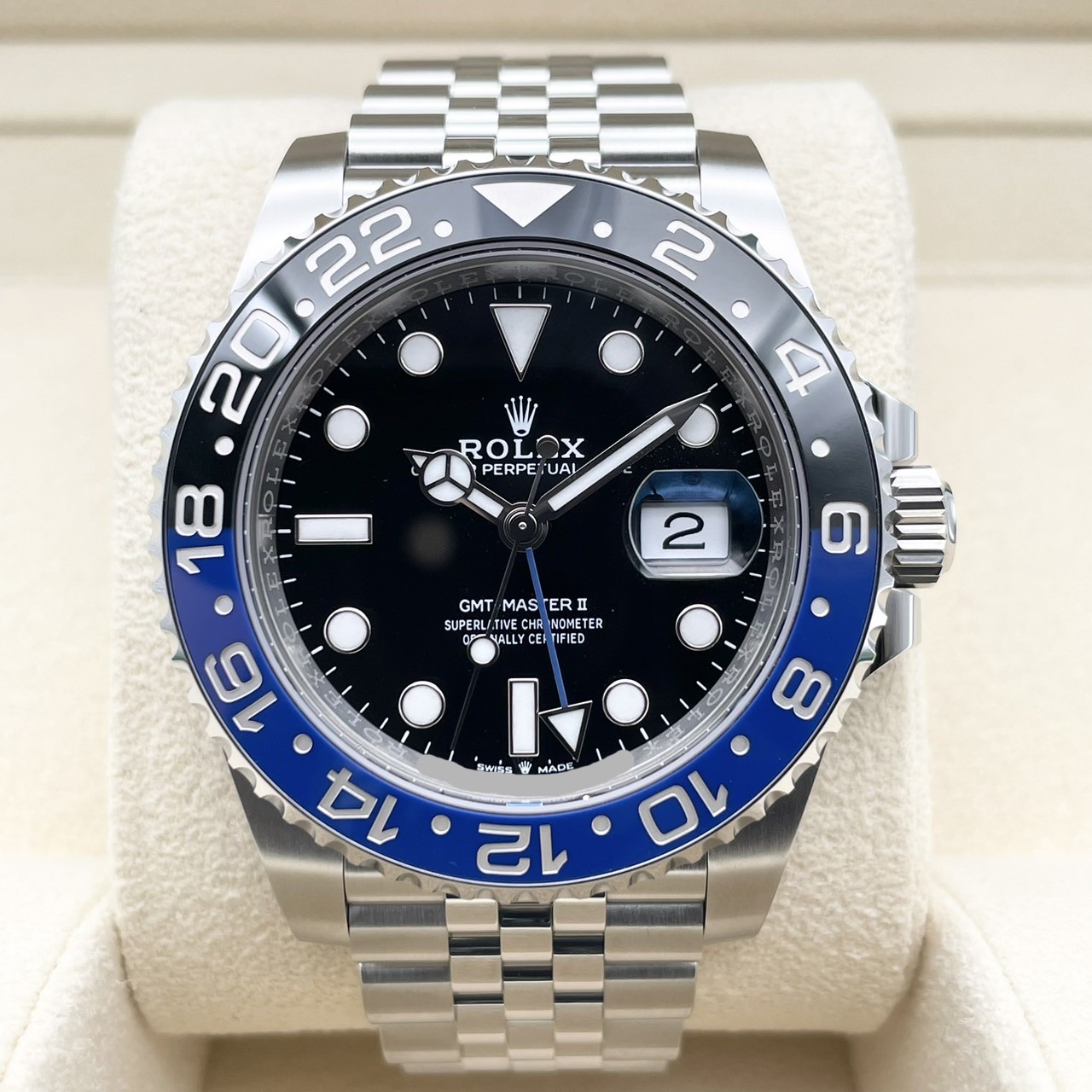 【新品・高コスパ】GMT ブラックベゼル×ジュビリーブレス　メンズ腕時計　自動巻 ロレックス GMTマスターII 126710BLRO [ジュビリーブレスレット