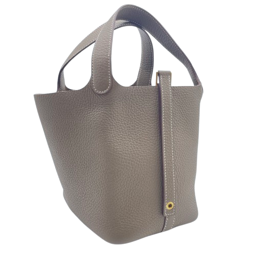 エルメス ピコタンロック PM エトゥープ トリヨンクレマンス ゴールド金具 B刻印