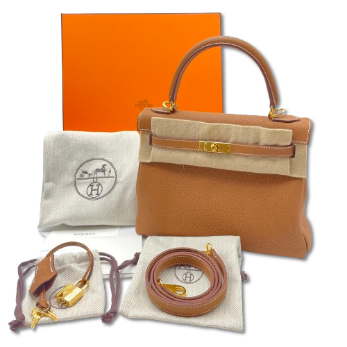 エルメス ケリー 25 ゴールド トゴ ゴールド金具 W刻印 - ブランド品