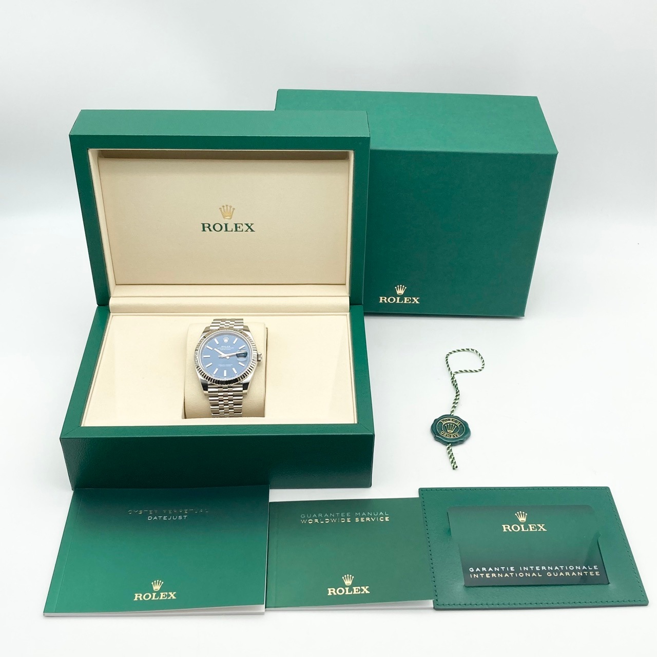 【25年9月ギャラ！】ロレックス デイトジャスト 126334 ブライトブルー ジュビリーブレスレット 41mm